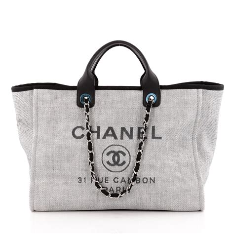 chanel canvas vintage tote bag windows chain|Chanel tote bag canvas small.